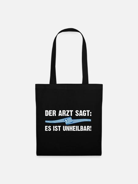 Griechen Grieche Griechenland - Stoffbeutel - Schwarz