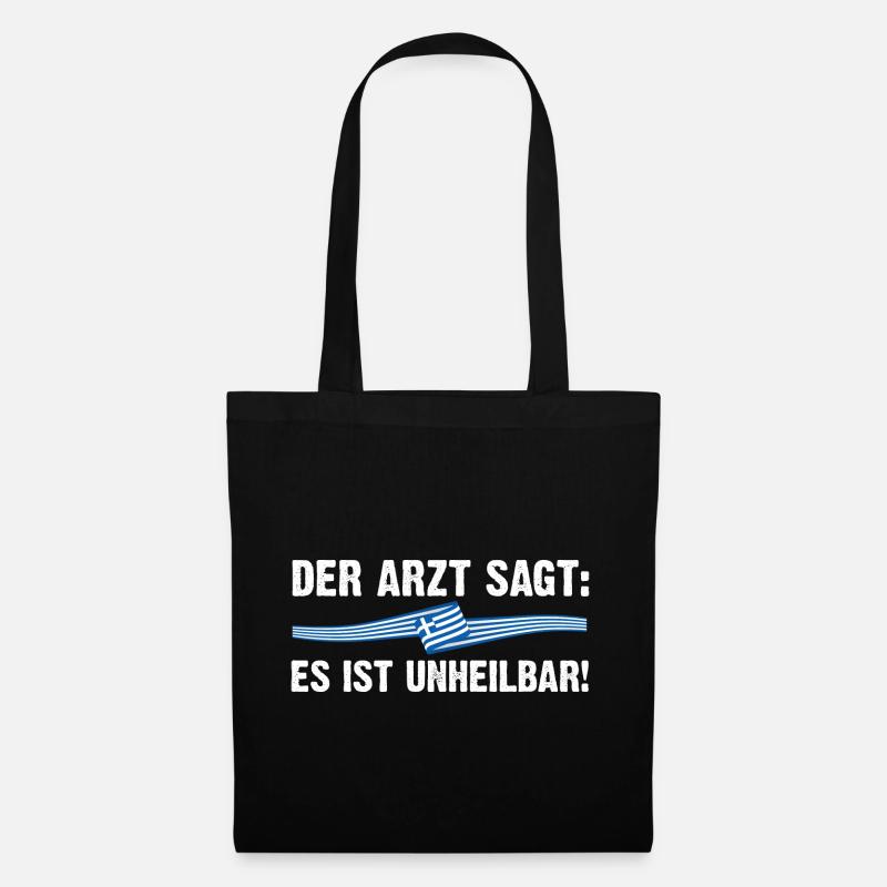 Griechen Grieche Griechenland - Stoffbeutel - Schwarz