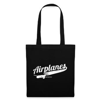 Avions - Sac en tissu - noir - Devant