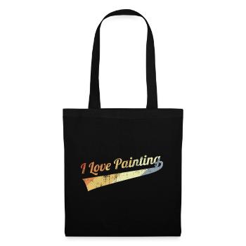 J’aime peindre - Sac en tissu - noir - Devant