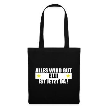 Elli nom Prénom Anniversaire - Sac en tissu - noir - Devant