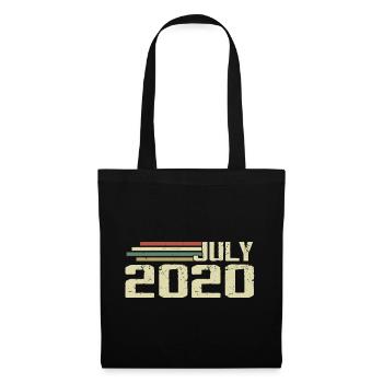 Anniversaire juillet 2020 Année 2020 juillet Né en 2020 - Sac en tissu - noir - Devant