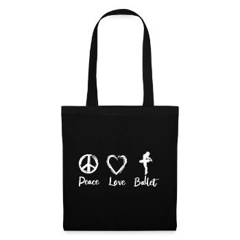 Peace Love Ballet - Tote Bag - black - Front