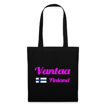 Vantaa Finnland Drucken - Stoffbeutel - Schwarz - Vorne