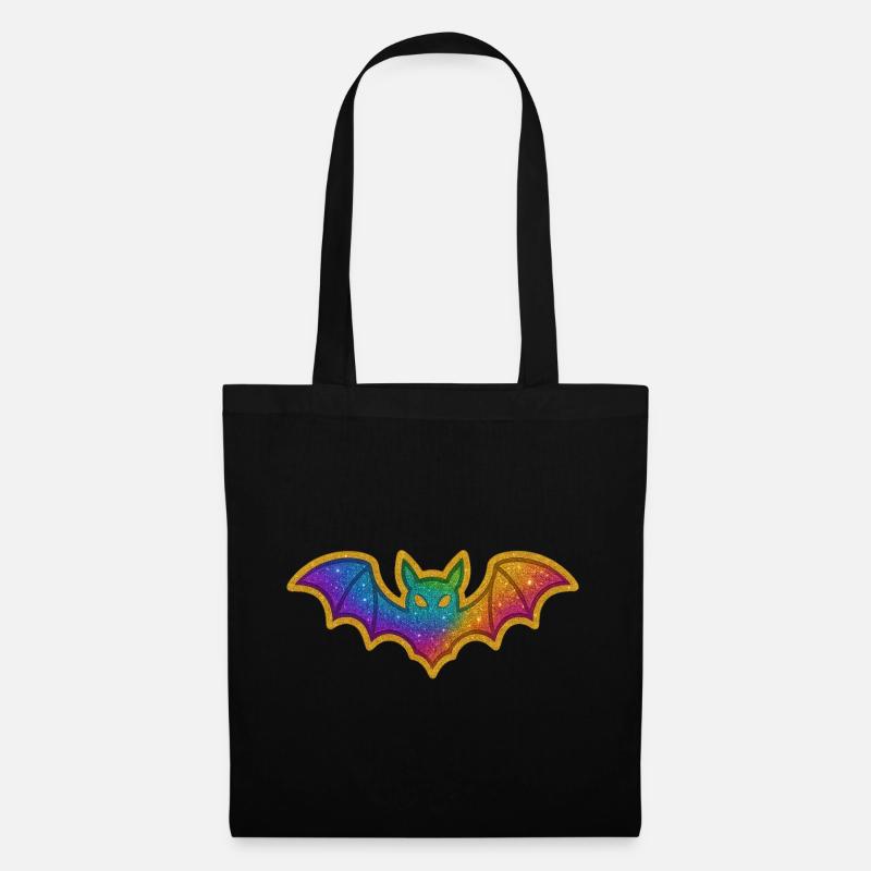 Galaktische Bat-Glitzerfledermaus - Stoffbeutel - Schwarz