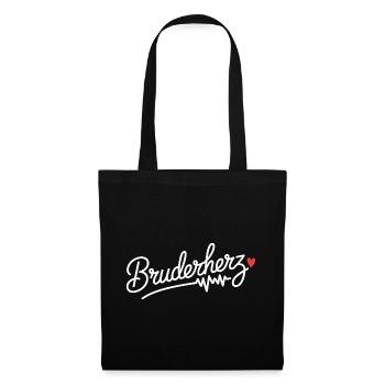 Bruderherz Brüder Großer Bro Spruch Kleiner Bruder - Stoffbeutel - Schwarz - Vorne