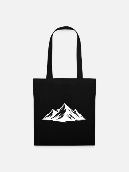 Berge Symbolik - Stoffbeutel - Schwarz