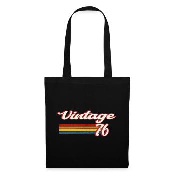 Vintage76 Retro Birthday - Tote Bag - black - Front