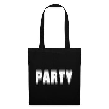 Party– Minimalistisches Typografie Statement - Stoffbeutel - Schwarz - Vorne