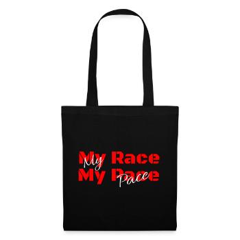 My Race my Pace - für dunkle Shirts - Stoffbeutel - Schwarz - Vorne