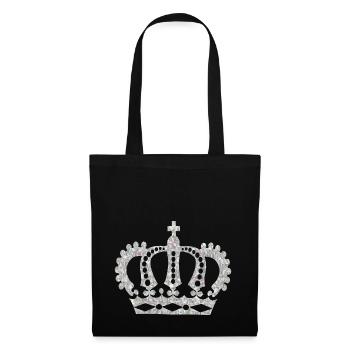 krone crown koenig king castle schloss tower burg2 - Stoffbeutel - Schwarz - Vorne