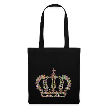 krone crown koenig king castle schloss tower burg1 - Stoffbeutel - Schwarz - Vorne