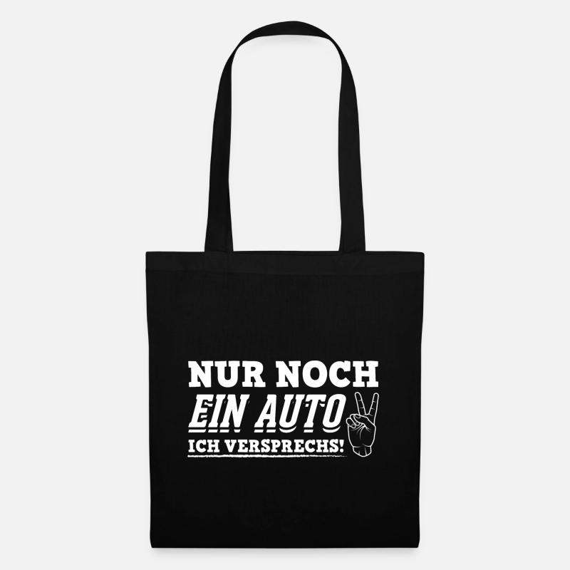nur noch ein auto - Stoffbeutel - Schwarz