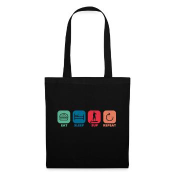 Eat. Sleep. Sup. Repeat - Stand Up Paddling iSUP - Tote Bag - black - Front
