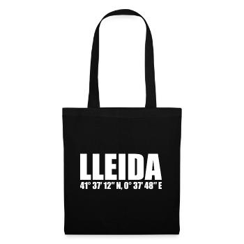 Coordonnées de Lleida - Sac en tissu - noir - Devant