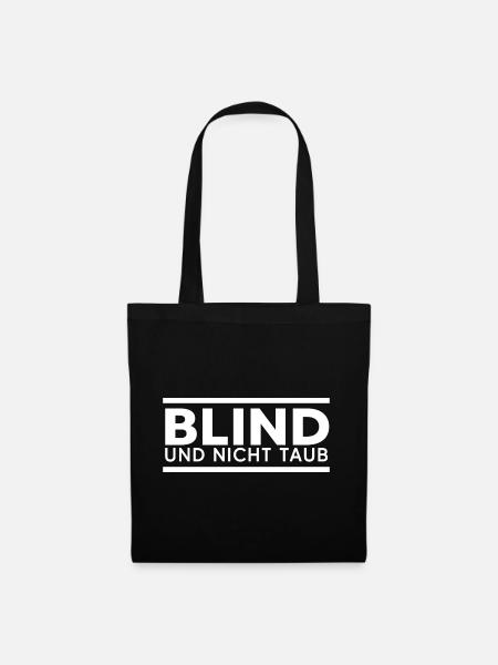 blindheit blind sehbeeinträchtigung blindenhund - Stoffbeutel - Schwarz