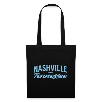 Nashville Script Blue - Sac en tissu - noir - Devant