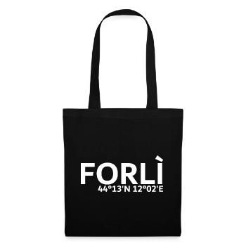 Forlì Koordinaten - Stoffbeutel - Schwarz - Vorne