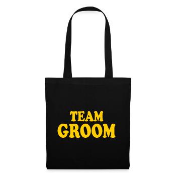 Team groom - Sac en tissu - noir - Devant