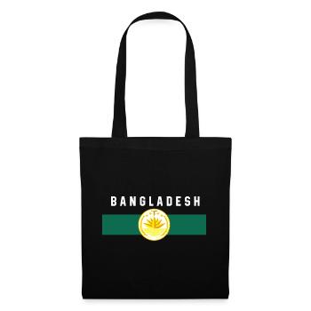 Bangladesch - Fahne und Wappen, Seerose - Stoffbeutel - Schwarz - Vorne