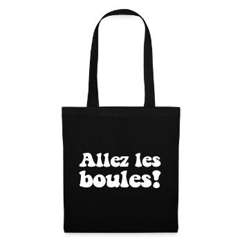 3 Boulekugeln für Bouler Boulekugel Petanque Boule - Stoffbeutel - Schwarz - Vorne