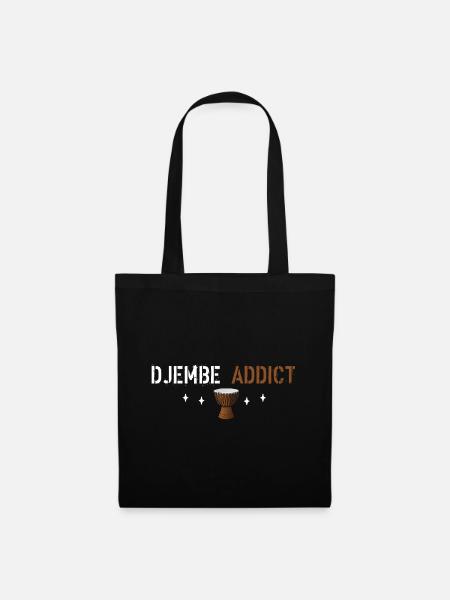 Djembe-Süchtige - Stoffbeutel - Schwarz
