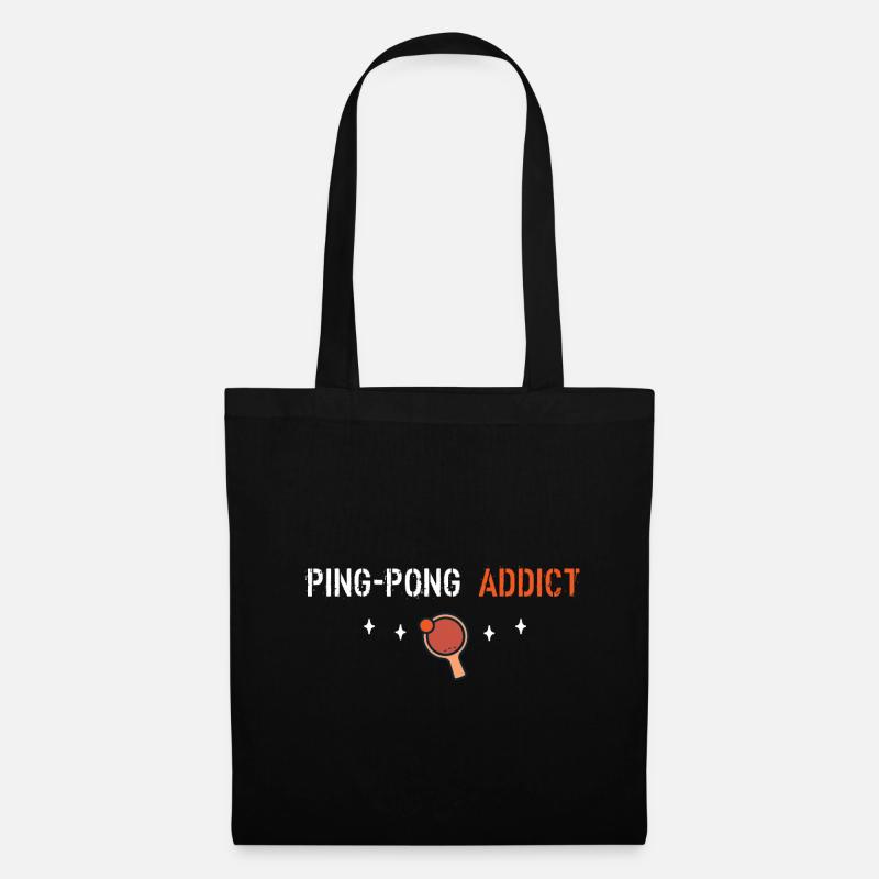 Ping pong addict - Sac en tissu - noir