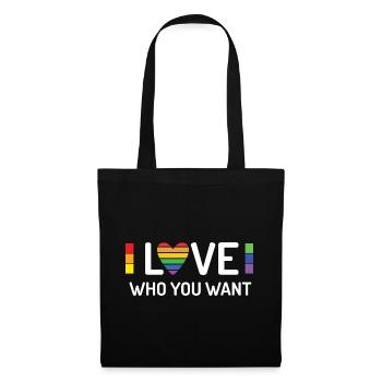 Pride Month - Liebe, wen du willst - Stoffbeutel - Schwarz - Vorne