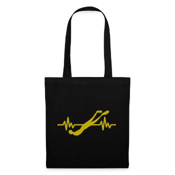 Heartbeat Swimmer - Diver Water Sports Athlete - Tote Bag - black - Front