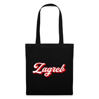 Zagreb Script Rétro - Sac en tissu - noir - Devant