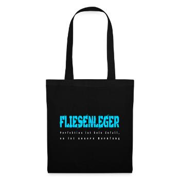Fliesenleger Design - Stoffbeutel - Schwarz - Vorne