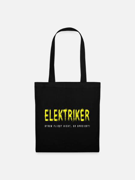 Elektriker Handwerker Design - Stoffbeutel - Schwarz