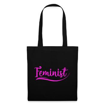 Féministe - Sac en tissu - noir - Devant