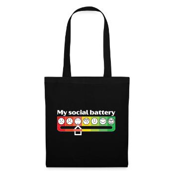 My social battery - Tote Bag - black - Front
