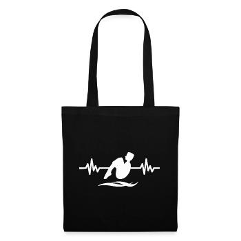 Heartbeat Swimmer - Diver Water Sports Athlete - Tote Bag - black - Front