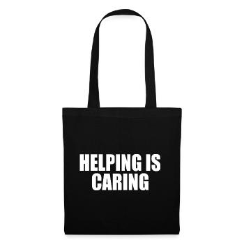 Helping is caring - Tote Bag - black - Front