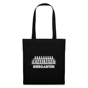 biergarten bier wortspiel biertrinker - Stoffbeutel - Schwarz - Vorne