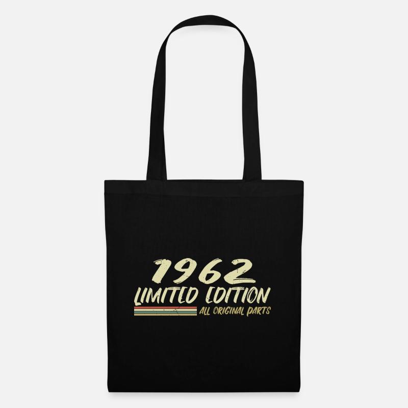 1962 Geburtstagsgeschenkidee 1962 - Stoffbeutel - Schwarz