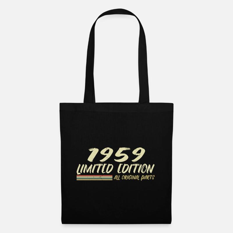 1959 Geburtstagsgeschenkidee 1959 - Stoffbeutel - Schwarz