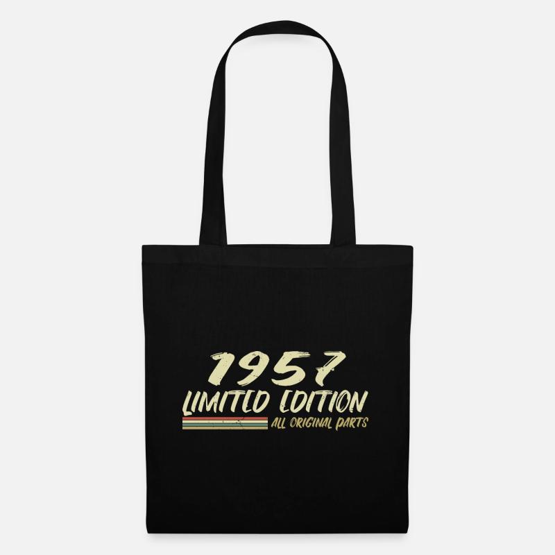 1957 Geburtstagsgeschenkidee 1957 - Stoffbeutel - Schwarz
