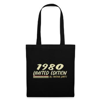 Cadeau D'anniversaire 1980 Idée Cadeau 1980 - Sac en tissu - noir - Devant