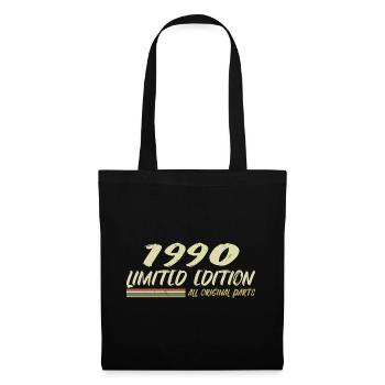 1990 Geburtstagsgeschenkidee 1990 - Stoffbeutel - Schwarz - Vorne