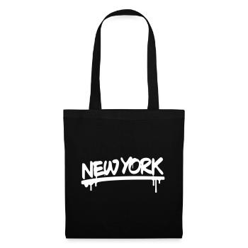NEW YORK - Stoffbeutel - Schwarz - Vorne