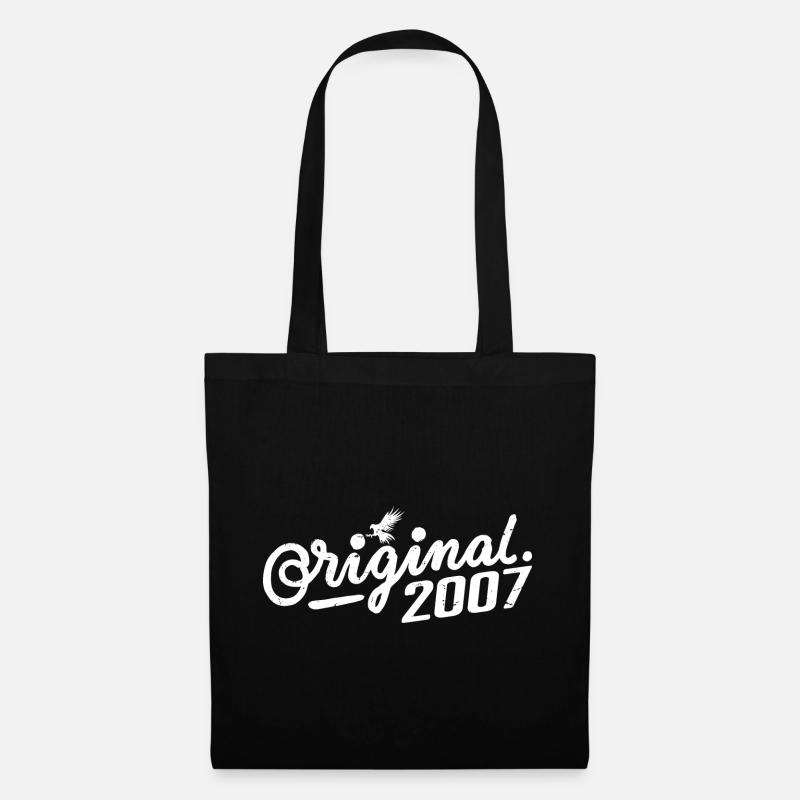 Original 2007 Geburtstagsgeschenk -Jahrgang 2007 - Stoffbeutel - Schwarz