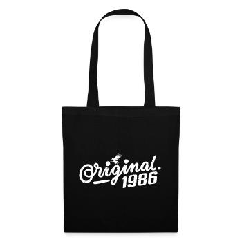 Cadeau d’anniversaire original 1986 - Vintage 1986 - Sac en tissu - noir - Devant