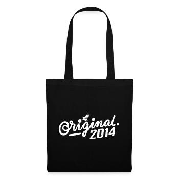 Cadeau d’anniversaire original 2014 - Vintage 2014 - Sac en tissu - noir - Devant