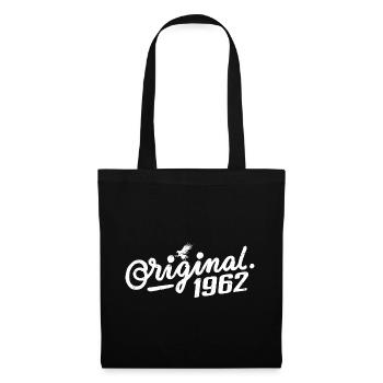 Original 1962 Geburtstagsgeschenk - Jahrgang 1962 - Stoffbeutel - Schwarz - Vorne