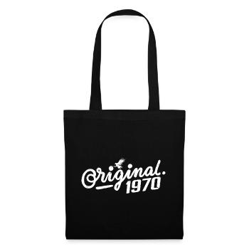 Original 1970 Geburtstagsgeschenk - Jahrgang 1970 - Stoffbeutel - Schwarz - Vorne