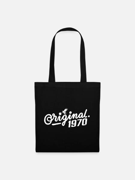 Original 1970 Geburtstagsgeschenk - Jahrgang 1970 - Stoffbeutel - Schwarz