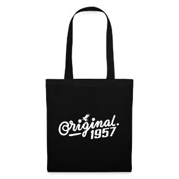 Cadeau d’anniversaire original 1957 - Vintage 1957 - Sac en tissu - noir - Devant
